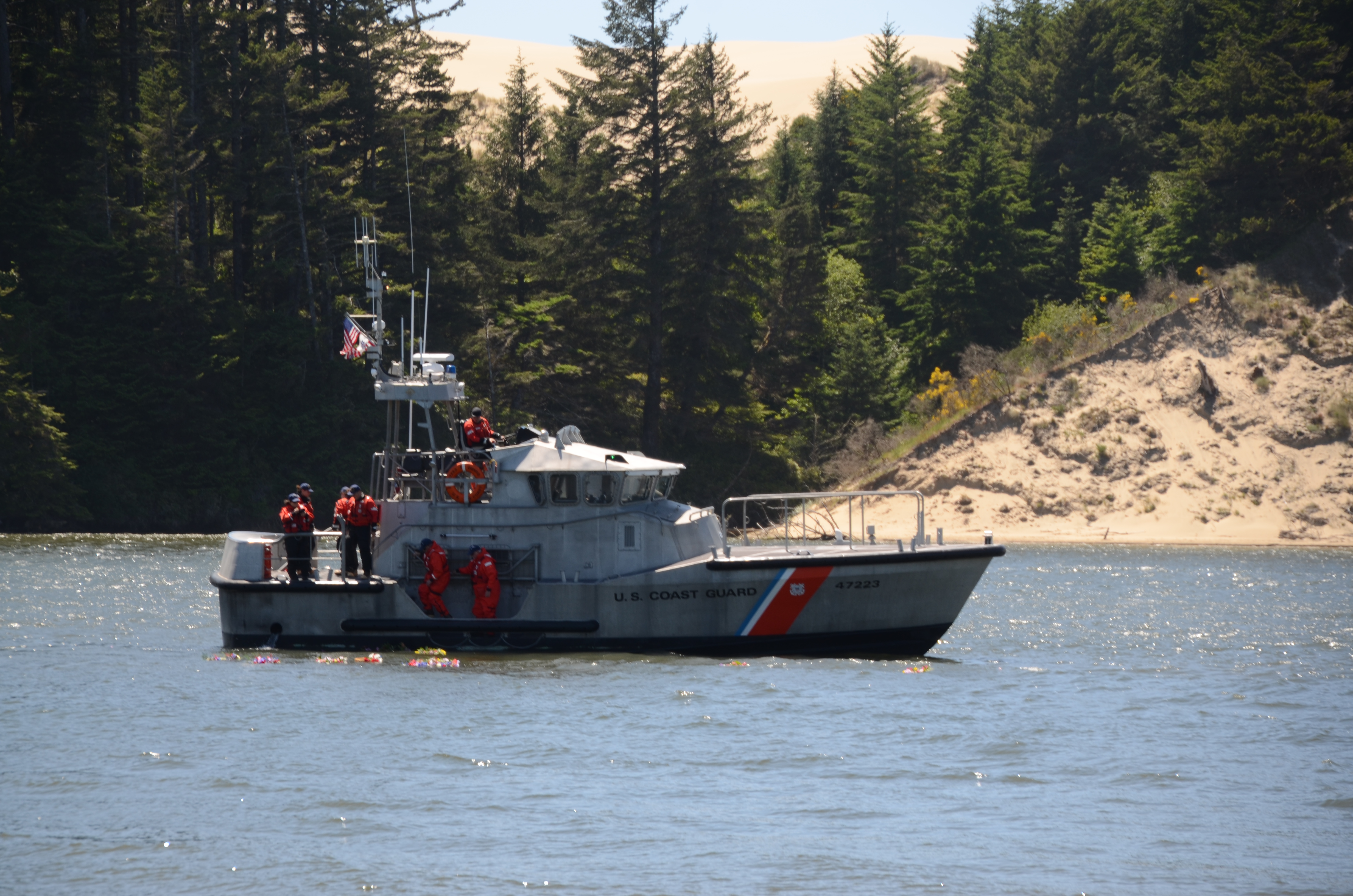 Coast Guard Vessel Laying Wreaths on Memorial Day 2018